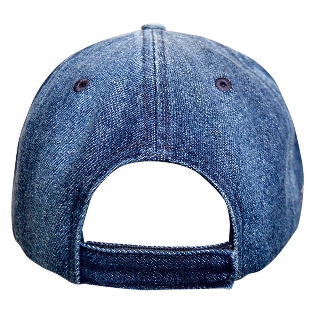 Kerusso grace & truth® Women’s Denim Cap Embroidered "Faith Over Fear™ - Picture 3 of 5